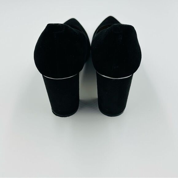 Marc Fisher Classic Viviene Slip-on Block Heel Dress Pumps Black Suede SZ 8 - Picture 8 of 16